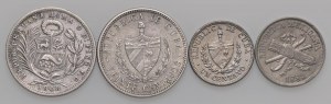 Foreign coins - lots - Lot of four coins, three Cuban and one for...
