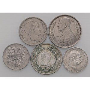 Foreign coins - lots - Lotto di cinque monete mondiali come da foto....