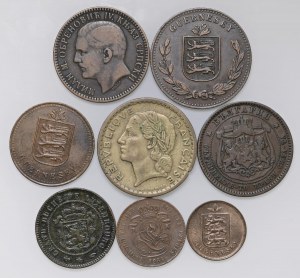 Foreign coins - lots - Lot of eight CU world coins as per f...