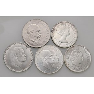 Foreign coins - lots - Lotto di cinque monete mondiali come da foto....