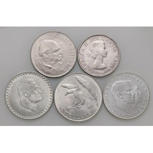 Foreign coins - lots - Lotto di cinque monete mondiali come da foto....