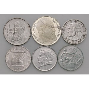 Foreign coins - lots - Lot of six world coins as pictured. From.