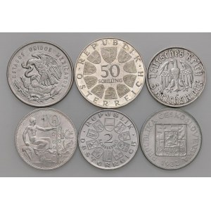 Foreign coins - lots - Lot of six world coins as pictured. From.
