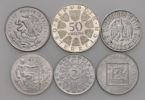 Foreign coins - lots - Lot of six world coins as pictured. From.