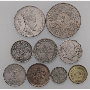 Foreign coins - lots - ARAB WORLD Lot of nine coins as pictured...