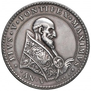 Papal medals - Pius V (1566-1572) Medal 1570 A. V for rico...