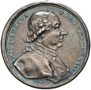 Papal medals - Pius VI (1775-1799) Medal 1792 A. XVIII a r...