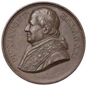 Papal medals - Pius IX (1846-1878). Lavender medal 18...