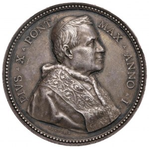 Papal medals - Pio X (1903-1914) Medaglia 1903 A. I per l'el...