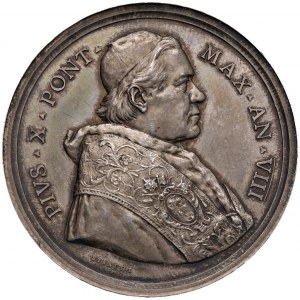 Papal medals - Pius X (1903-1914) Medal 1911 A. VIII for the.