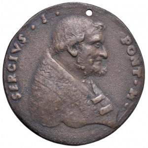 Papal medals - Sergio I (687-701) Medaglia uniface di restit...