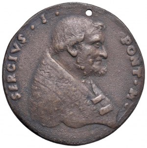 Papal medals - Sergius I (687-701) Uniform medal of restit...