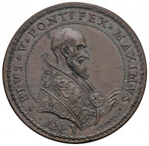 Papal medals - Pius V (1566-1572) Medal A. V (1570) For the...