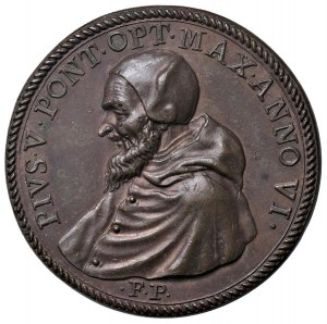 Papal medals - Pius V (1566-1572) Medal A. VI (1571) Comme...