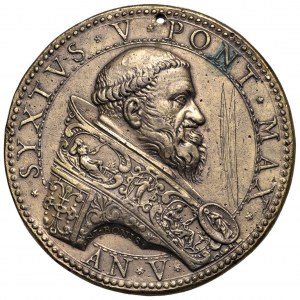 Papal medals - Sixtus V (1585-1590) Medal A. V (1589) Const...