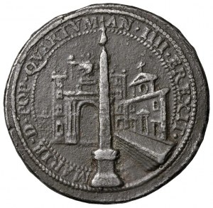 Papal medals - Sixtus V (1585-1590) Hybrid medal A. V to D...