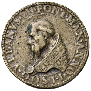 Papal medals - Urbano VII (1590) Medaglia A. I 1590 Candelab...