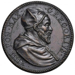 Papal medals - Gregorio XIV (1590-1591) Medaglia 1590 Il Pos...