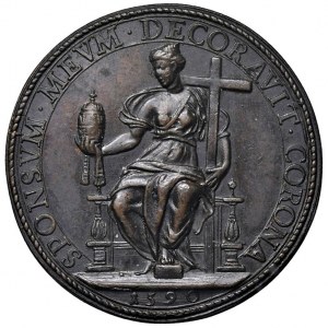 Papal medals - Gregorio XIV (1590-1591) Medaglia 1590 Il Pos...
