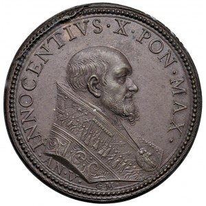 Papal medals - Innocenzo X (1644-1655) Medaglia A. V Costruz...