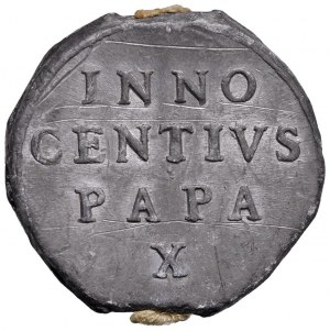 Papal medals - Innocent X (1644-1655) Bull plumbea with St...