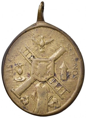 Religious Medals - RELIGIOUS. Oval casting medal without da...