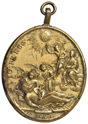 Religious Medals - RELIGIOUS. Oval casting medal without da...