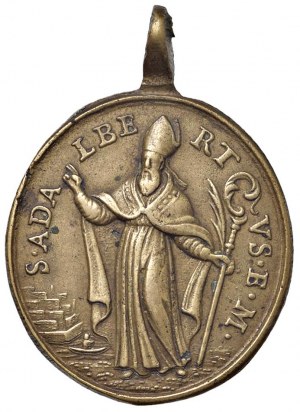 Religious Medals - RELIGIOUS. Oval casting medal without da...