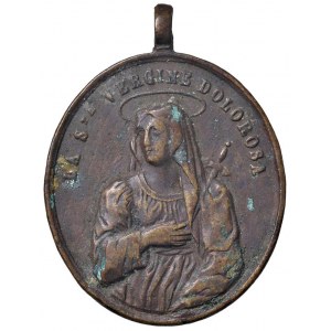 Religious Medals - RELIGIOSA. Medaglia ovale da fusione senza da...