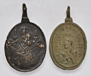 Religious Medals - RELIGIOUS. Pair of oval medals to be cast...