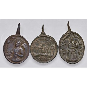 Religious Medals - RELIGIOSA. Lotto di 3 medagliette di piccolo ...