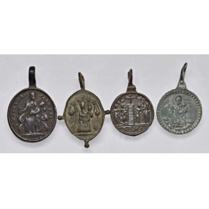 Religious Medals - RELIGIOSA. Lotto di 4 medagliette di piccolo ...
