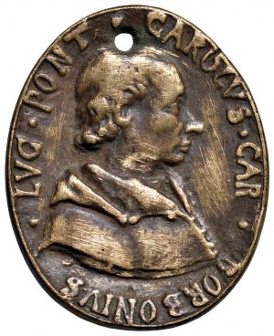 Character medals - Charles Bourbon Cardinal casting medal 1...