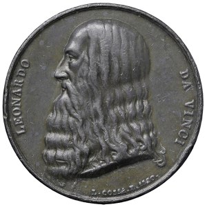 Character medals - Leonardo Da Vinci (1452-1519) Medaglia 1820 c...