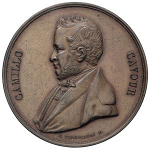 Character medals - Camillo Cavour (1810-1861) Medaglia 1856 Como...