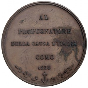 Character medals - Camillo Cavour (1810-1861) Medaglia 1856 Como...