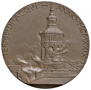 Cities medals - ACQUI TERME. 1929 medal for the expansion ...