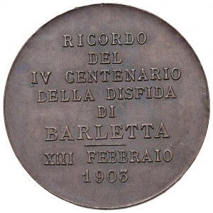 Cities medals - BARLETTA. Medal 1903 for the IV centenary ...