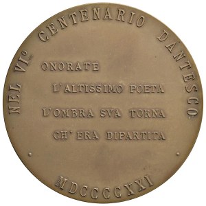 Cities medals - BOLOGNA. Dante Alighieri Medal 1921 For the.