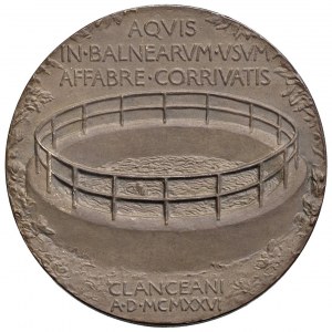 Cities medals - CHIANCIANO. 1926 medal AQUIS IN BALNEARUM ...