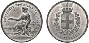 Cities medals - LODI Medal 1883 Provincial Exhibition of...