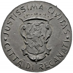 Cities medals - RECANATI. Medal without date (20th cent.) JUSTI...