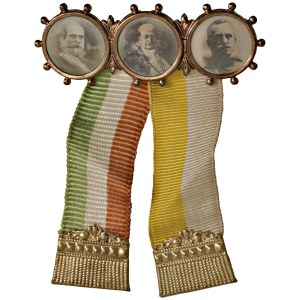 Various medals - Spilla con nastrino con: Duce, Pio XI, Vittor...