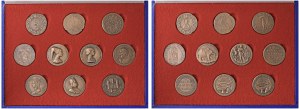 Various medals - Lot of a box set with 10 reproductions of the...