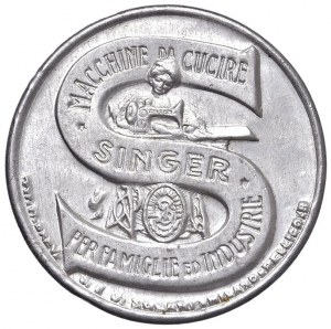 Various medals - Token Singer sewing machines, with franc...