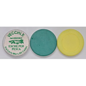 Various medals - Lotto di tre gettoni con francobollo da 100 l...