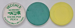 Various medals - Lot of three tokens with 100 l stamp...