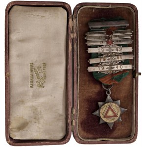 Masonic decorations and objects - MASSONERIA. Decorazione a stella con nastrino...