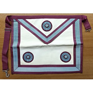 Masonic decorations and objects - MASSONERIA. Grembiule massonico ricamato con ...