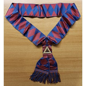 Masonic decorations and objects - MASSONERIA. Collare massonico da cerimonia ri...